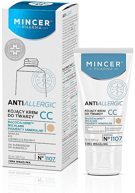 Заспокійливий крем СС для обличчя 1107 - Mincer Pharma Anti Allergic 1107 Face Cream СС