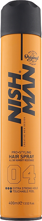 Лак для волосся екстрафіксації - Nishman Hair Spray Extra Strong №04 — фото N1