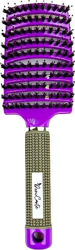 Щітка для волосся 5799, фіолетова - Deni Carte Boar Vent — фото N1