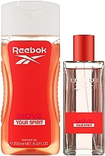 Reebok Move Your Spirit - Набор (edt/50ml + sh/gel/250ml) — фото N2