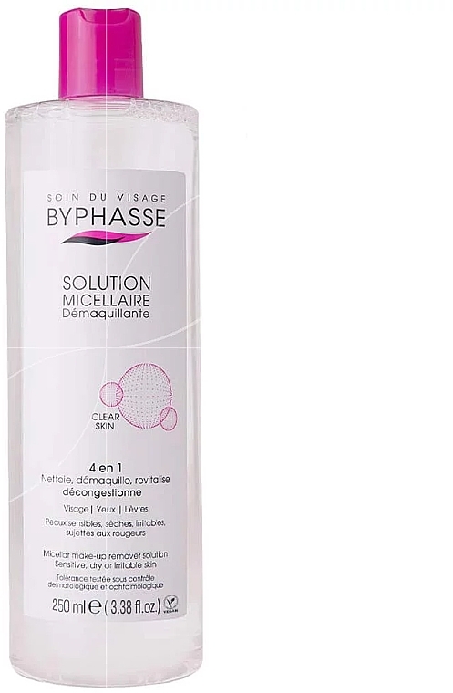 Мицелярная вода для чувствительной кожи - Byphasse Solution Micellaire Démaquillante 