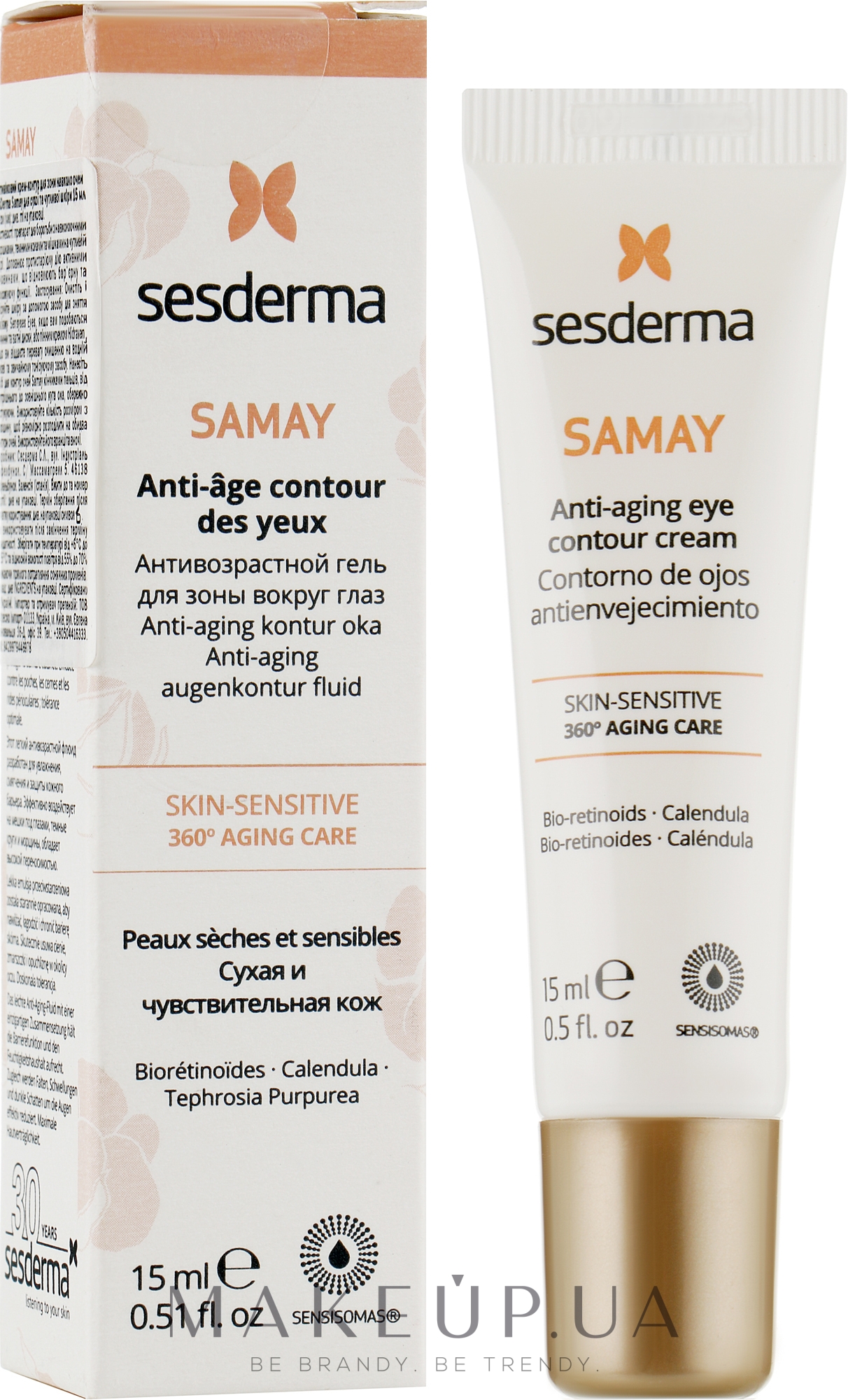 Антивіковий крем для зони навколо очей - SesDerma Laboratories Samay Anti-Ageing Cream For Eye — фото 15ml