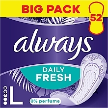 Ежедневные гигиенические прокладки без запаха, 52 шт - Always Daily Fresh Long — фото N1