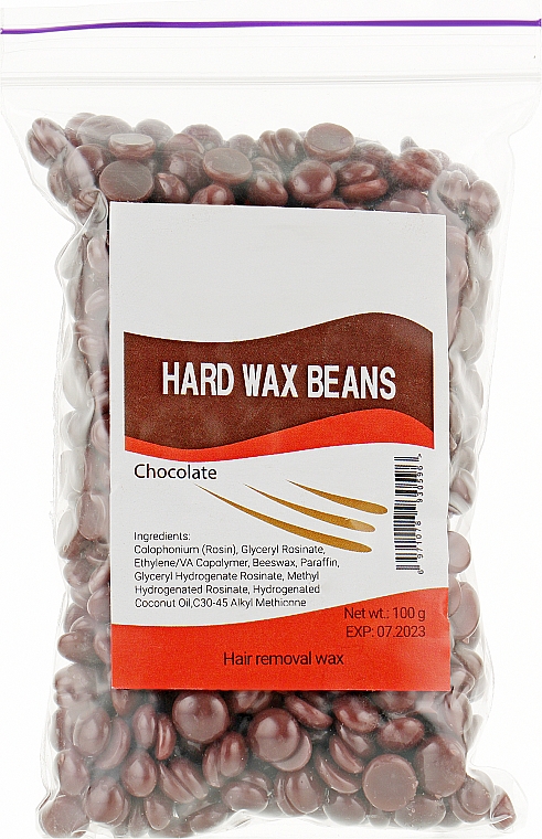 Плівковий віск у гранулах "Шоколад" - Hard Wax Beans — фото N1