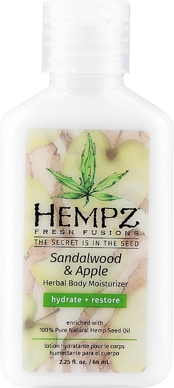 Зволожувальне молочко для тіла "Сандал і яблуко" - Hempz Sandalwood & Apple Herbal Body Moisturizer — фото N1
