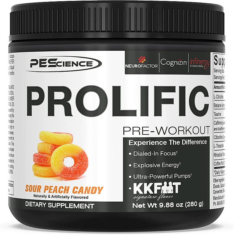 Пищевая добавка «Кислая персиковая конфета» - PEScience Prolific Sour Peach Candy Supplement — фото N1