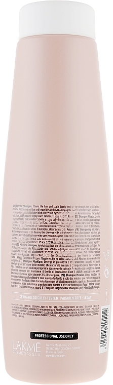 Міцелярний шампунь для волосся - Lakme Aura '01 Micellar Shampoo * — фото N2
