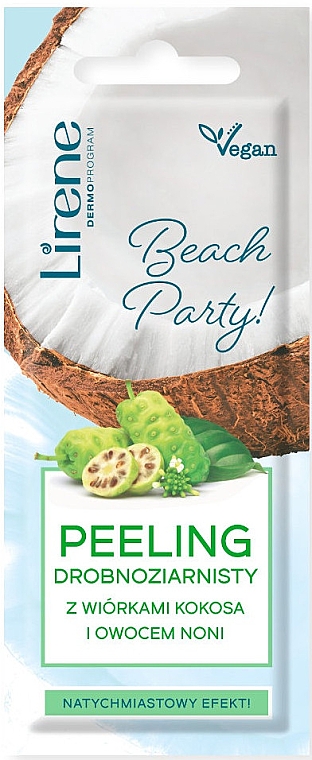 Мелкозернистый пилинг с кокосом и фруктами нони - Lirene Beach Party! — фото N1