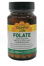 Витамины "Фолиевая кислота" - Country Life Folic Acid 800 Mcg  — фото N3
