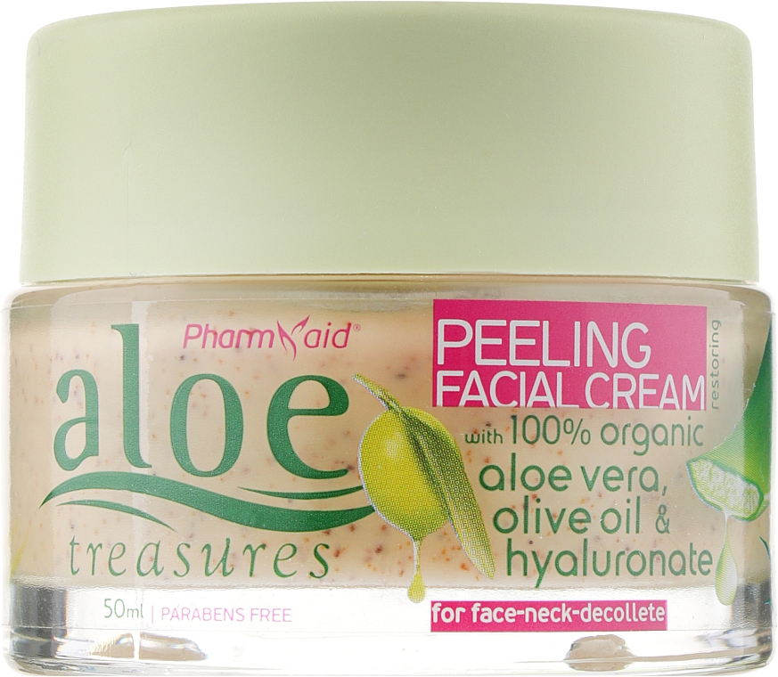 Крем-скраб для обличчя з протеїнами пшениці - Pharmaid Aloe Treasures Cleansing Peeling Face Cream — фото N1