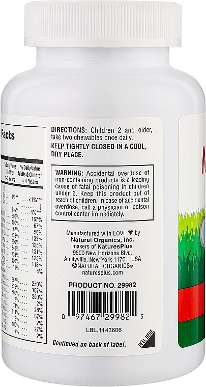 Мультивітаміни для дітей - NaturesPlus Animal Parade Multivitamin Children’s Chewables — фото N2