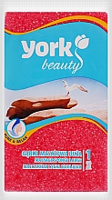Губка для ванни та масажу, велика, малинова - York — фото N1