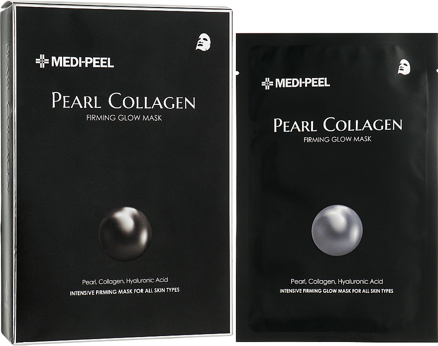 Тканинна маска з перловим колагеном - Medi-Peel Pearl Collagen Firming Glow Mask — фото N3