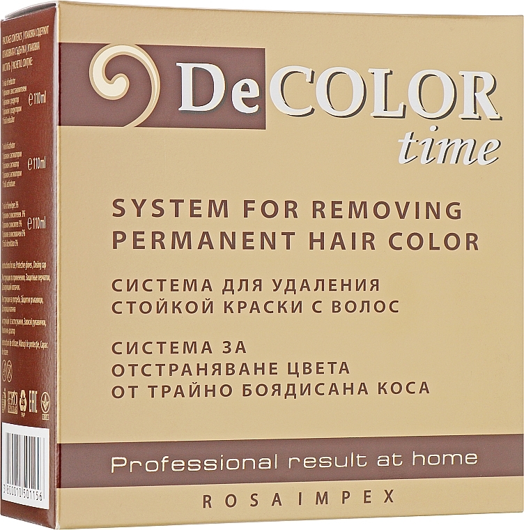 УЦЕНКА Система для удаления стойкой краски с волос - Decolor Time System For Removing Permanent Hair Color * — фото N1