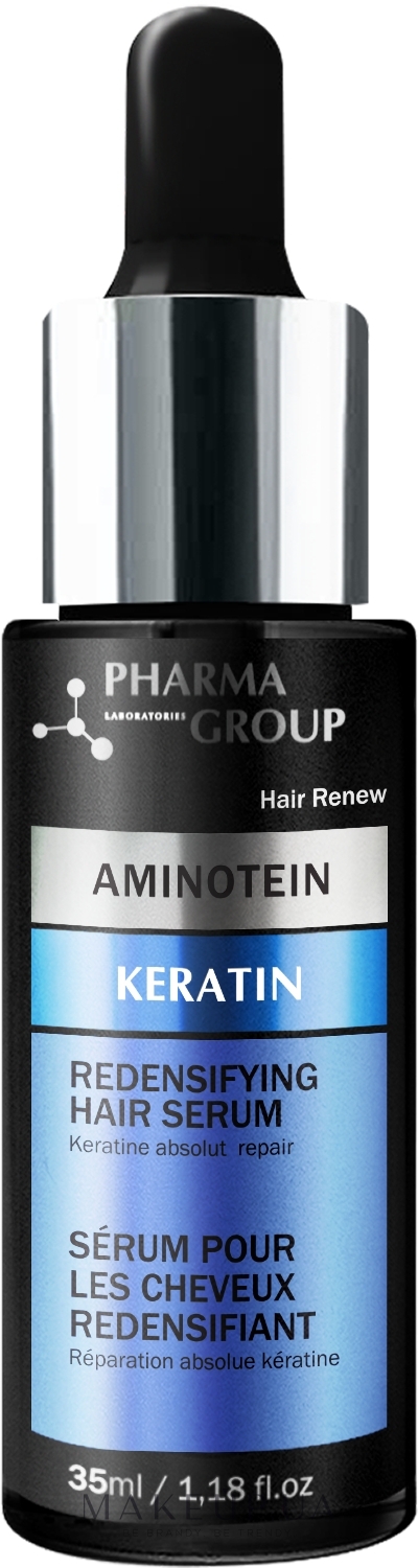 Реанимирующая сыворотка для волос - Pharma Group Laboratories Aminotein + Keratin Redensifying Hair Serum — фото 35ml