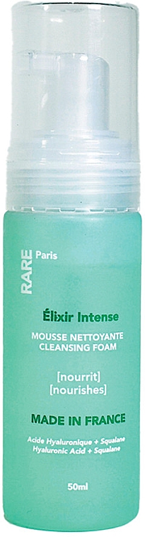 Живильна пінка для очищення обличчя з гіалуроновою кислотою й скваланом - RARE Paris Elixir Intense Nourishing Cleansing Foam — фото N1
