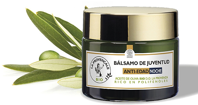 Омолоджувальний нічний крем для обличчя - La Provençale Bio Anti-aging Night Cream Organic Olive Oil — фото N2