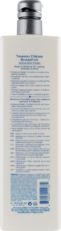 Відновлювальний крем-шампунь з олією таману - L'anza Healing Moisture Tamanu Cream Shampoo — фото N4
