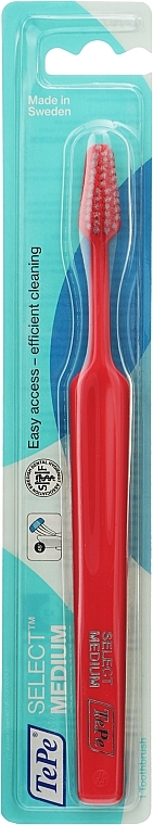 Зубная щетка Select, средняя, красная - TePe Select Medium — фото N1