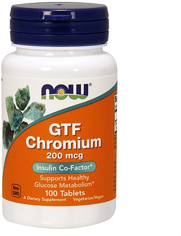 Хром, 200 мкг - Now Foods GTF Chromium  — фото N1