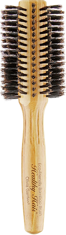 Брашинг бамбуковый с натуральной щетиной, d.30 - Olivia Garden Healthy Hair Boar Eco-Friendly Bamboo Brush