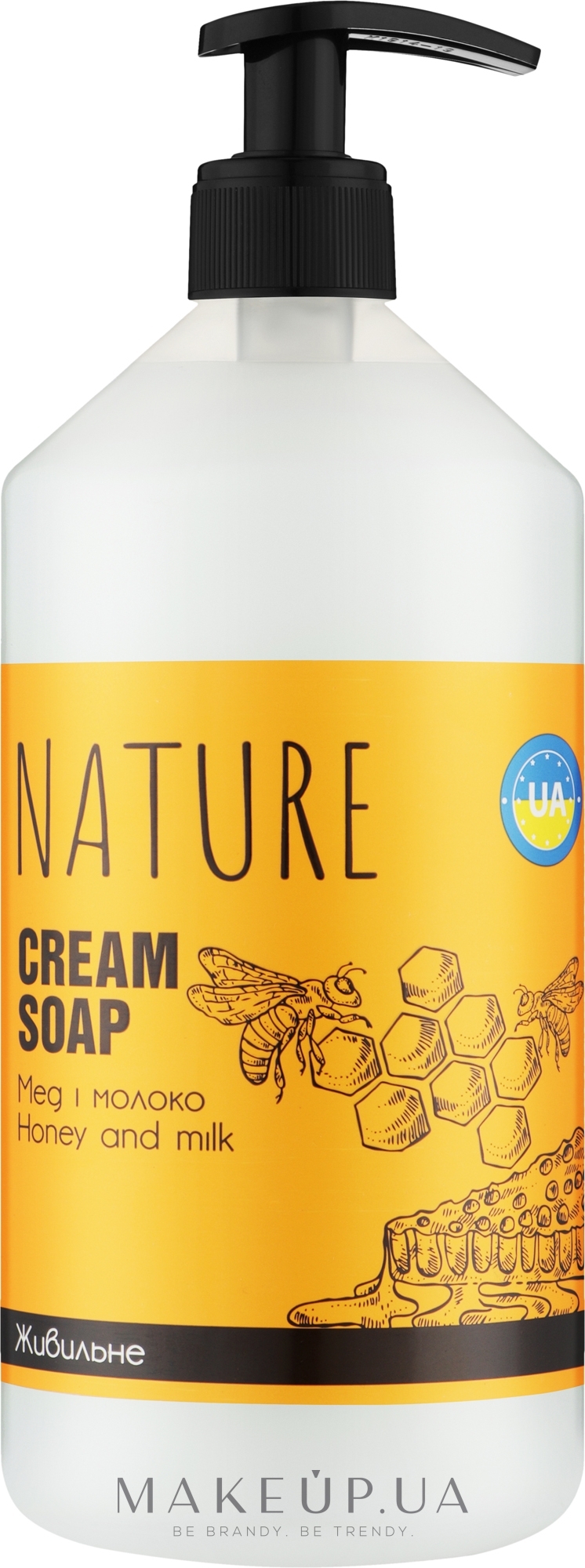 Жидкое крем-мыло "Мед и молоко" - Bioton Cosmetics Nature Liquid Soap — фото 900ml