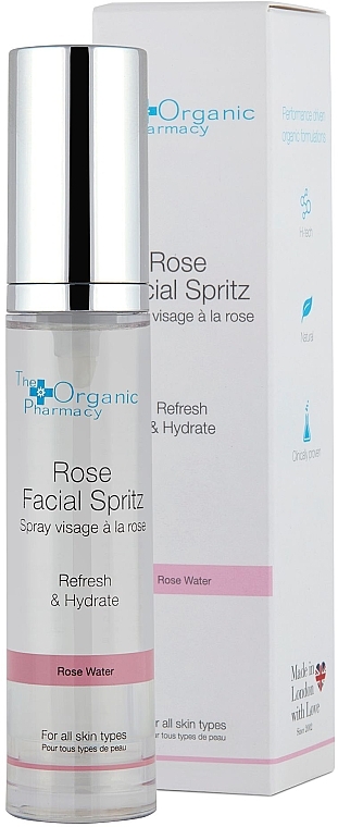 ПОДАРОК! Спрей для лица - The Organic Pharmacy Rose Facial Spritz (мини) — фото N1