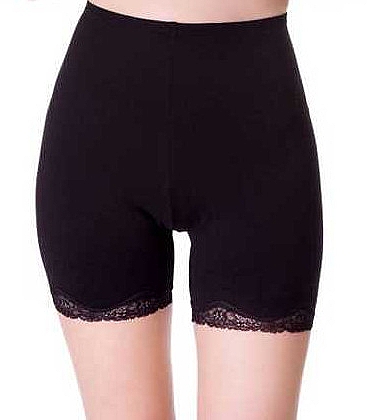 Труси-панталони подовжені для жінок, чорні - Fleri — фото N1