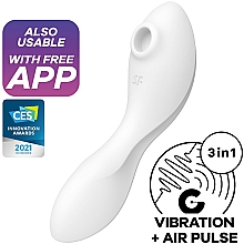 Вакуумний стимулятор, білий - Satisfyer Curvy Trinity 5+ — фото N2