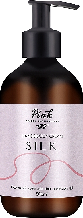 Поживний крем для тіла та рук з маслом Ші "Silk" - Pink Hand & Body Cream — фото N3