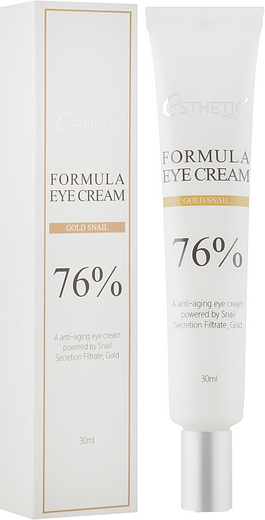Живильний крем для шкіри навколо очей з муцином равлика та ніацинамідом - Esthetic House Formula Eye Cream Gold Snail 76%