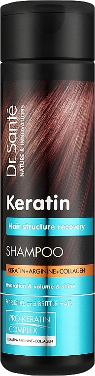 Шампунь для тусклых и ломких волос - Dr. Sante Keratin Shampoo