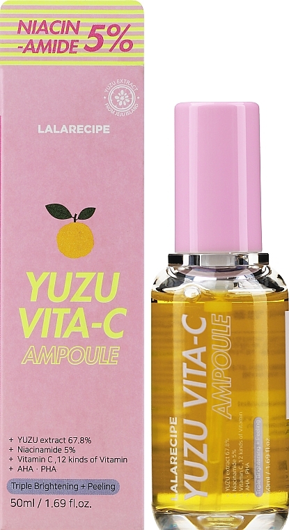 Зволожувальна сироватка для обличчя з вітаміном С - Lalarecipe Yuzu Vita-C Ampoule — фото N2