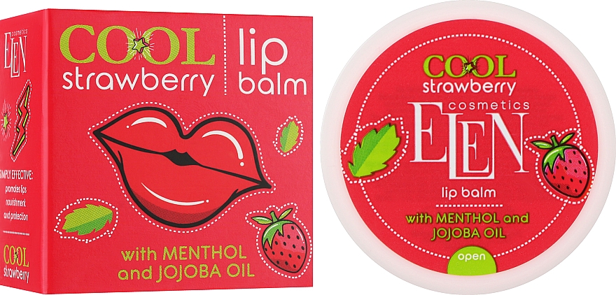 Бальзам для губ - Elen Cosmetics Cool Strawberry Lip Balm — фото N3