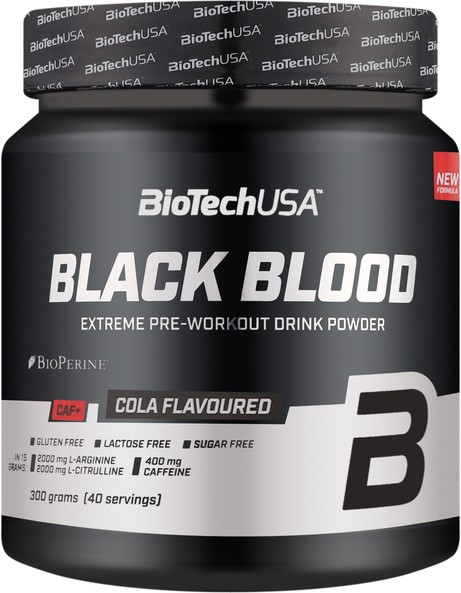 Предтренировочный комплекс "Кола" - BioTechUSA Black Blood CAF+ Cola Extreme Pre-Workout Shot — фото 300g