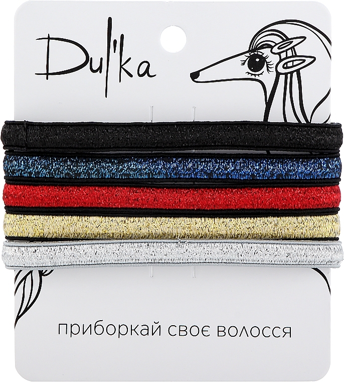 Набор разноцветных резинок для волос UH717759, 5 шт - Dulka  — фото N1