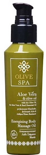 Расслабляющее масло для массажа тела - Olive Spa Aloe Vera Energizing Body Massage Oil — фото N1