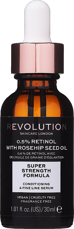 Сыворотка для лица с ретинолом и маслом шиповника - Revolution Skincare Retinol Serum 0,5% With Rosehip Seed Oil — фото N3