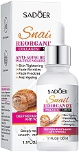 Эссенция для лица с коллагеном и экстрактом слизи улитки - Sadoer Snail Reorganize Collagen Essence — фото N1