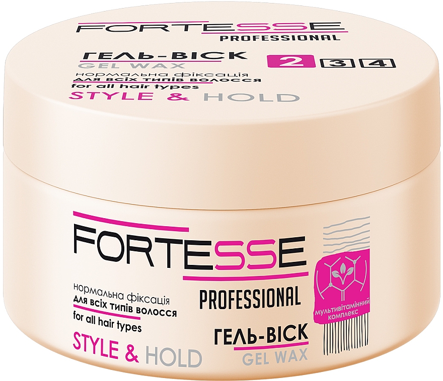 Гель-воск для волос нормальной фиксации - Fortesse Professional Style & Hold Gel Wax — фото N1