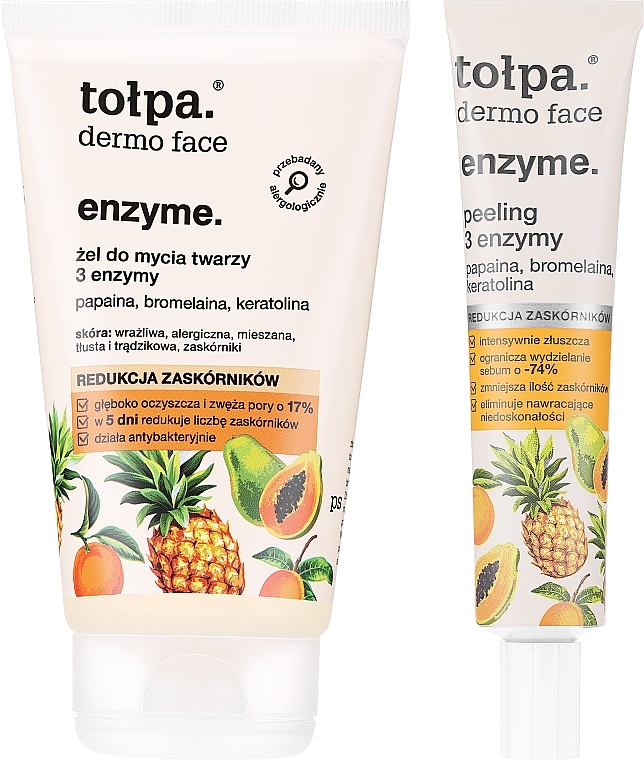 Набір - Tolpa Dermo Face Enzyme (cl/gel/150ml + peel/40ml) — фото N2