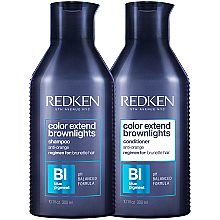 Кондиционер для нейтрализации нежелательных тонов натуральных или окрашенных волос оттенков брюнет - Redken Color Extend Brownlights Conditioner — фото N5