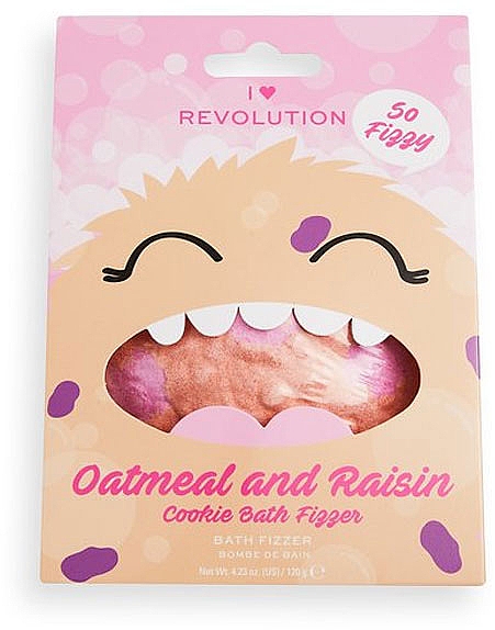 Бомбочка для ванни - I Heart Revolution Cookie Bath Fizzer Oatmeal and Raisin — фото N2