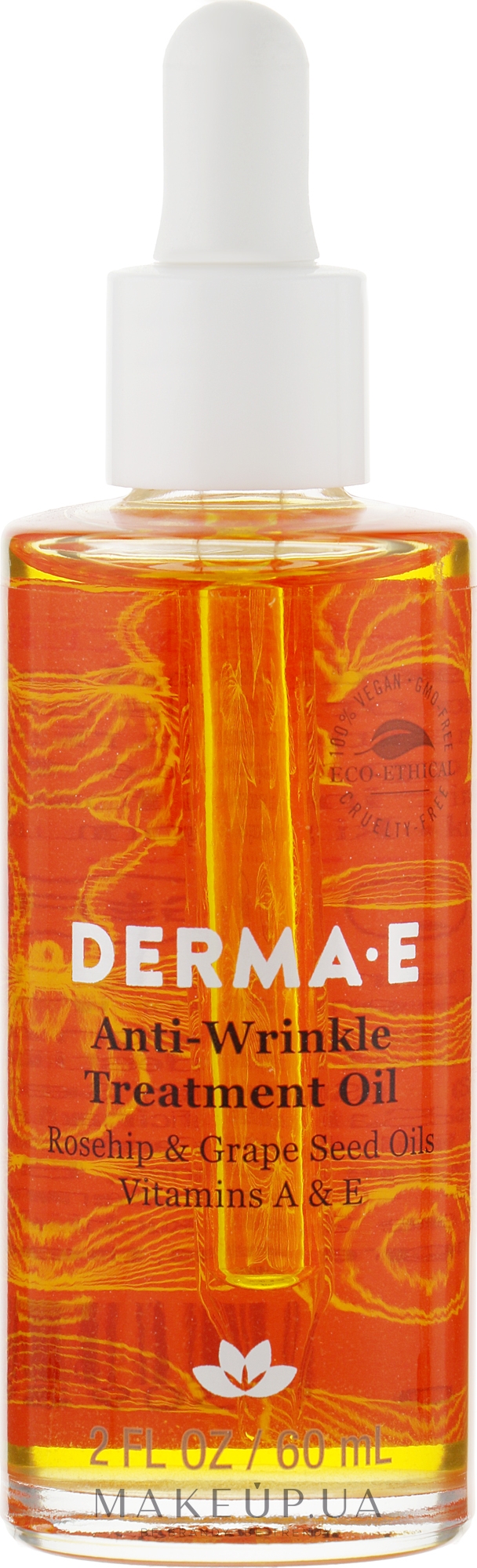 Олія з вітамінами А і Е проти зморшок - Derma E Anti-Wrinkle Treatment Oil — фото 60ml
