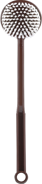 Щетка для тела "Ola", 42 см, коричневая, белая щетина - Sanel — фото N1