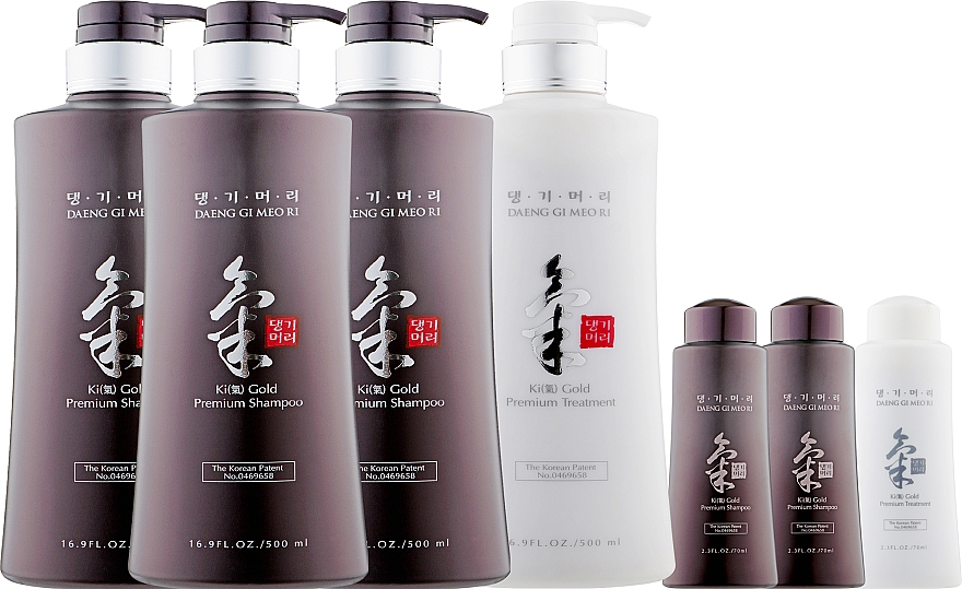 Набор - Daeng Gi Meo Ri Ki Gold Hair Care Set (shm/500ml + shm/500ml + shm/500ml + cond/500ml + shm/70ml + shm/70ml + cond/70ml)