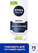 Увлажняющий крем после бритья для чувствительной кожи - NIVEA MEN Sensitive Moisturiser — фото N2