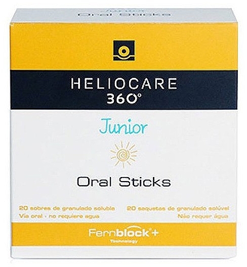 Стіки для захисту шкіри від фотостаріння для дітей - Cantabria Labs Heliocare 360 Junior Oral Sticks — фото N1
