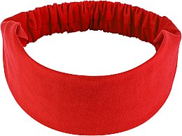 Повязка на голову, трикотаж прямая, красная "Knit Classic" - MAKEUP Hair Accessories — фото N1