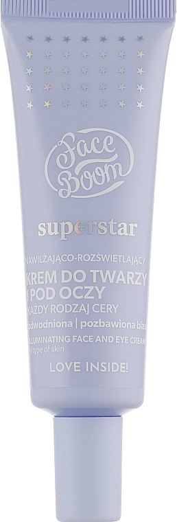 Зволожувальний і освітлювальний крем для обличчя й очей - BodyBoom FaceBoom SuperStar Illuminating Face And Eye Cream
